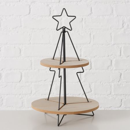 Etagere Beaver, Dekoration, H 40 cm, MDF, Pappel (Populus), Eisen, Mehrfarbig