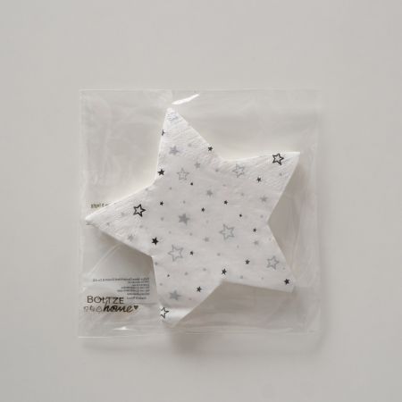 Servietten Starry, 12-teilig, Motiv, Mehrfarbig, Weihnachten, Schwarz, Silber, Weiß, Papier