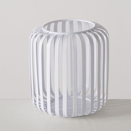 Windlicht Viki, Rund, H 15 cm, Eisen, Einfarbig