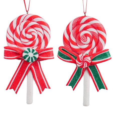 5"H CLAY DOUGH LOLLIPOP ORNA  2.