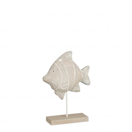 Deko Fisch grau FSC 100 % – L10xB4,5xH18cm