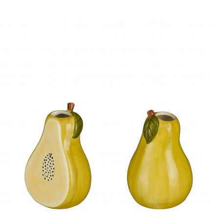 Vase Obst gelb grün 2-fach sortiert - H15xT10cm